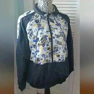 Reebok Vintage 90's Abstract  pattern Windbreaker Sports Jacket